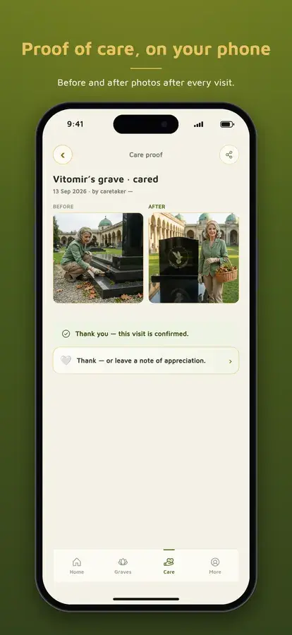 Oaza Mira app: caretakers