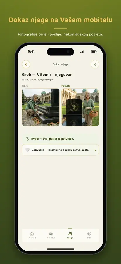 Aplikacija Oaza Mira: njegovatelji