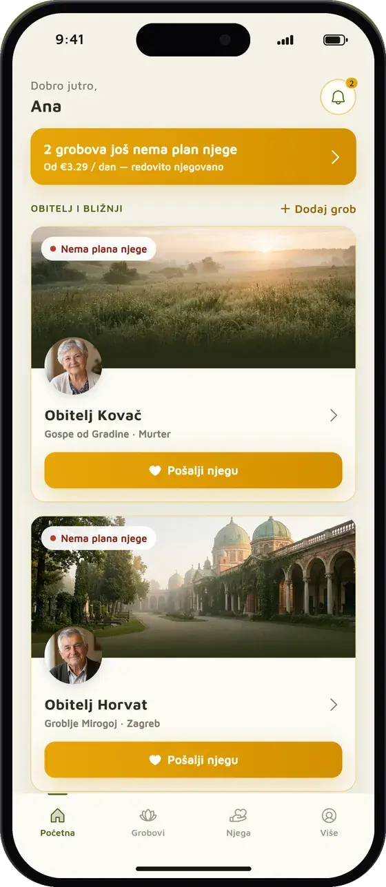 Oaza Mira App Interface